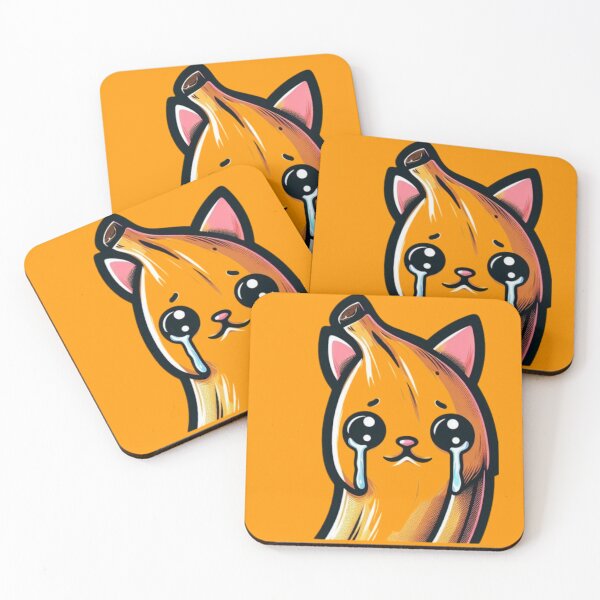 Item preview,  "CRYING BANANA CAT MEME".CAT YELLOW designed and sold by Obinne.