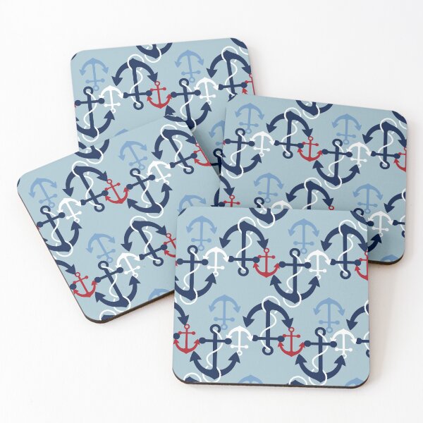 Item preview, Anchors 2 Baby blue, navy, red, white designed and sold by christineiris.
