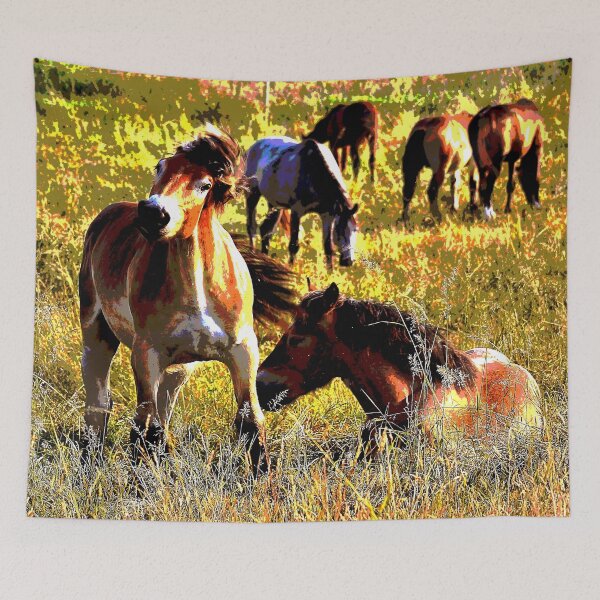 Item preview, Horses Playing designed and sold by KingdomWildlife.