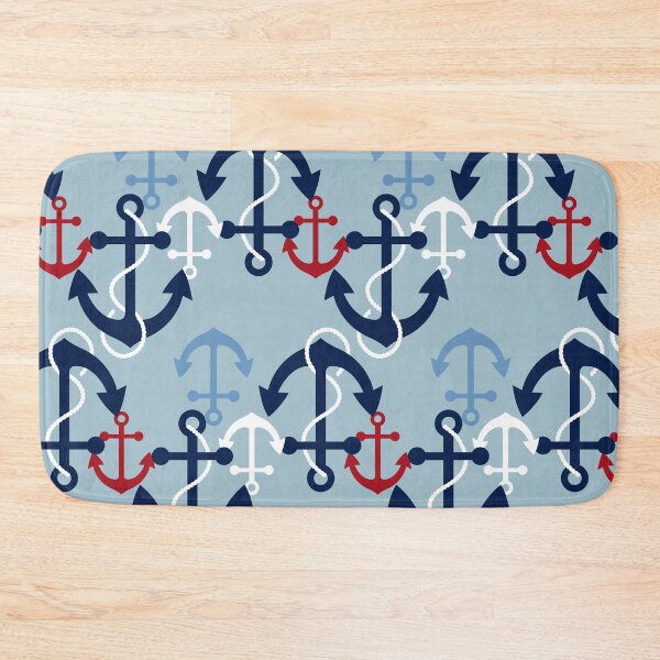 Item preview, Anchors 2 Baby blue, navy, red, white designed and sold by christineiris.