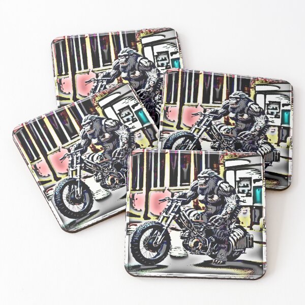 Item preview, gorilia with bike tileartwork 2024 designed and sold by tileartwork.