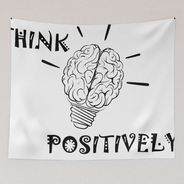 Item preview, think positively STICKER designed and sold by ArtUnssDesigns.