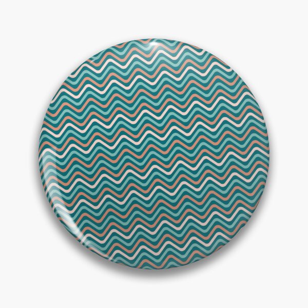 Item preview, Teal & Peach Parallel Waves Replicating Continuous Duplicating Pattern  designed and sold by Alchemy-A-La-G.
