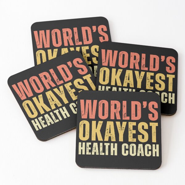 Item preview, Retro Worlds Okayest Health Coach designed and sold by kamrankhan.