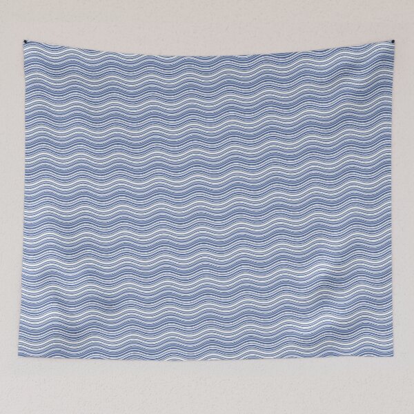Item preview, Blue White & Grey Parallel Waves Replicating Continuous Pattern  designed and sold by Alchemy-A-La-G.