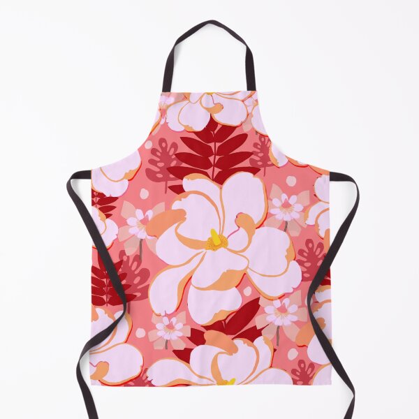 Item preview, Retro peach pink magnolias repeat designs artwork. designed and sold by Meteryards.