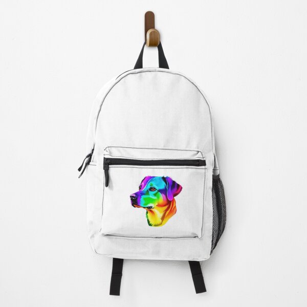 Artikelvorschau, Labrador Kopf in Regenbogen Farben entworfen und verkauft von AD-Digital-Art.
