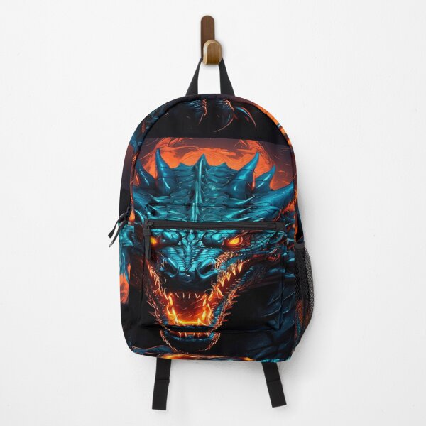 Item preview, Evil Flaming Dragon head with yellow flame eyes designed and sold by leen12 Art Designs Prints.