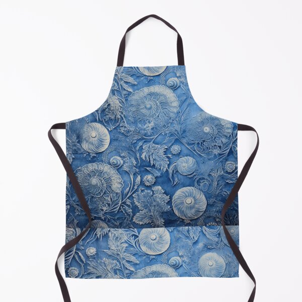 Item preview, Antique Toile de Ammonite in Soft Denim Blue designed and sold by Shelly Little.