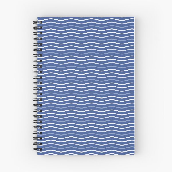 Item preview, Blue & White Horizontal Parallel Waves Replicating Continuous Pattern  designed and sold by Alchemy-A-La-G.