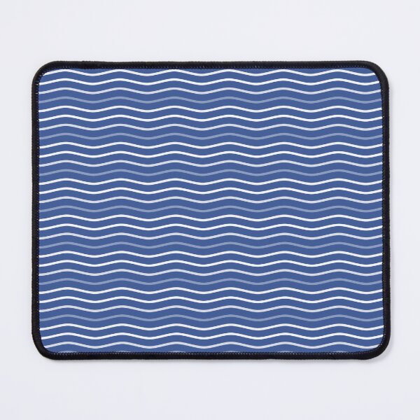 Item preview, Blue & White Horizontal Parallel Waves Replicating Continuous Pattern  designed and sold by Alchemy-A-La-G.