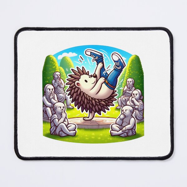 Item preview, Hedgehog Hustle: Stones Rock the Breakdance Floor! designed and sold by AI-Only Creations.