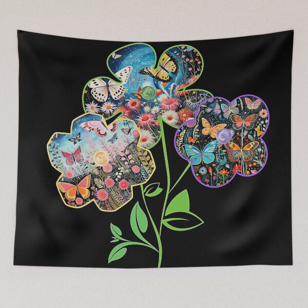 Item preview, Butterflies and Flowers - Double Exposure Art designed and sold by HausKatz.
