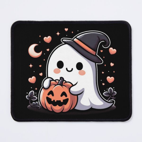 Item preview, Cute witchy ghost and pumpkin designed and sold by fangtasticprint.