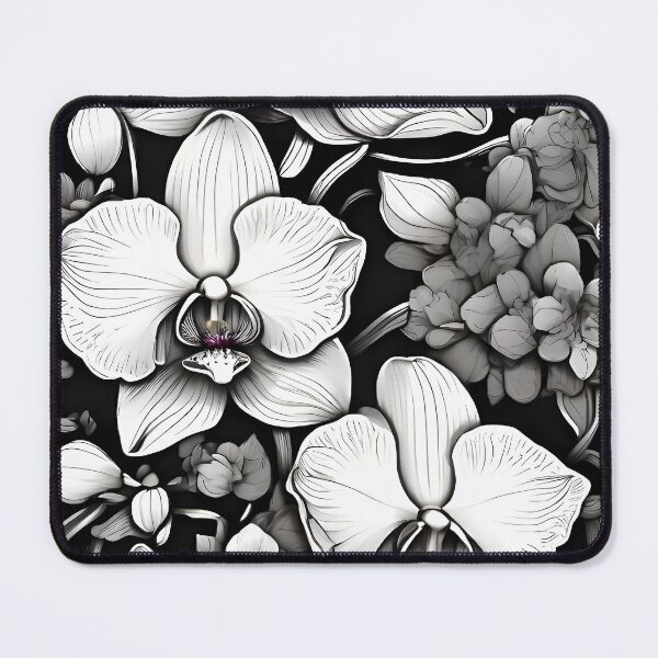 Item preview, Monochrome Orchid Elegance: Timeless Blossoms designed and sold by WAUZ.