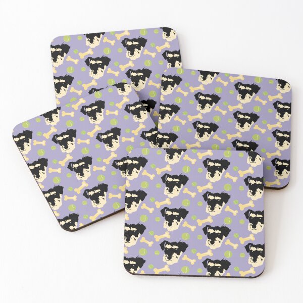 Item preview, Schnauzer Puppy with Tennis Balls and Bones designed and sold by 19thAmendment.
