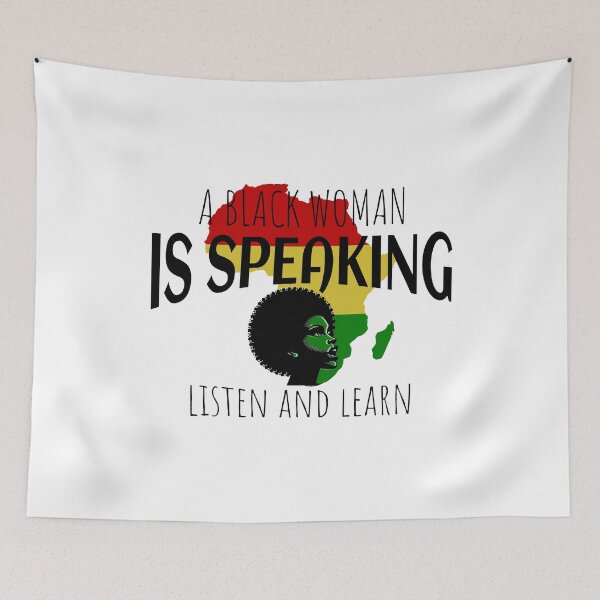Item preview, A Black Woman Is Speaking designed and sold by Furahisha.
