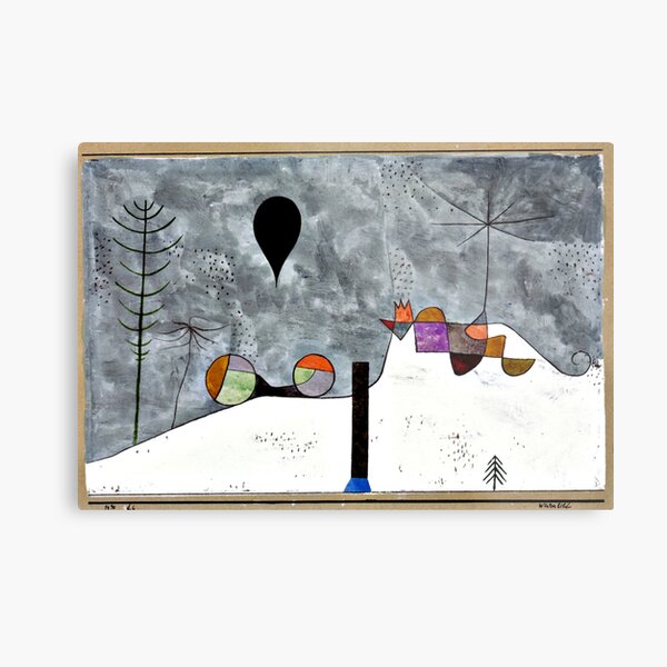 Klee - Winter Painting, abstract art Metal Print