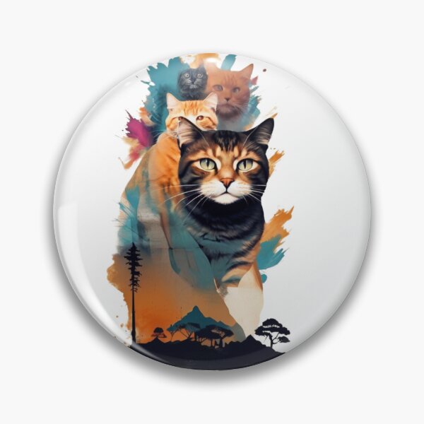 Item preview, Cat's Nature Bliss: Forest Frolics and Love-Glow Gaze designed and sold by Furbabies Art.
