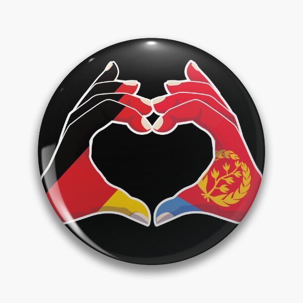 Item preview, Eritrea Eritrean Germany German Love Heart Peace designed and sold by FlagX.