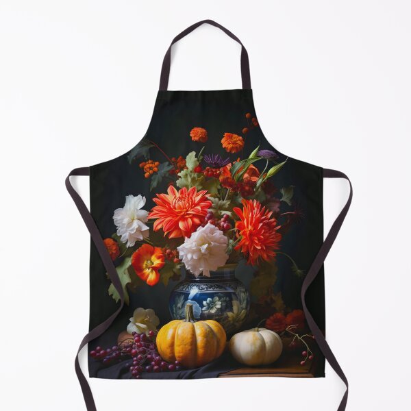 Item preview, Flower Bouquet with Pumpkins and Fruit designed and sold by Heather Maree Design Studio.