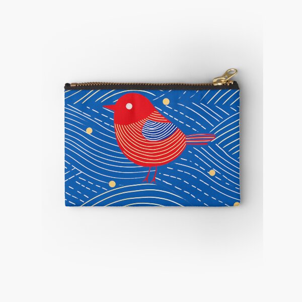 Item preview, Red Bird Blue Background designed and sold by EnchantArtCo.
