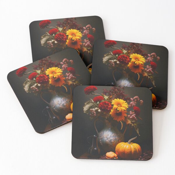 Item preview, Autumn Flower Bouquet with Pumpkins designed and sold by Heather Maree Design Studio.