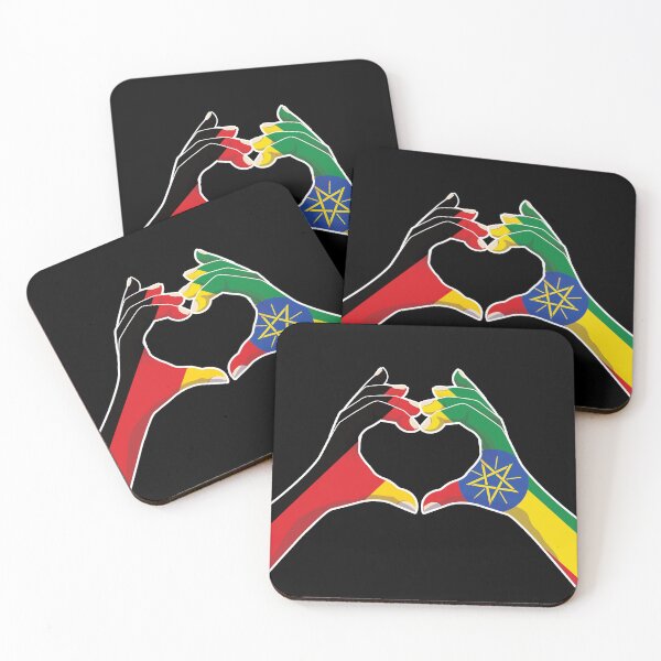 Item preview, Ethiopia Ethiopian Germany German Love Heart Peace designed and sold by FlagX.