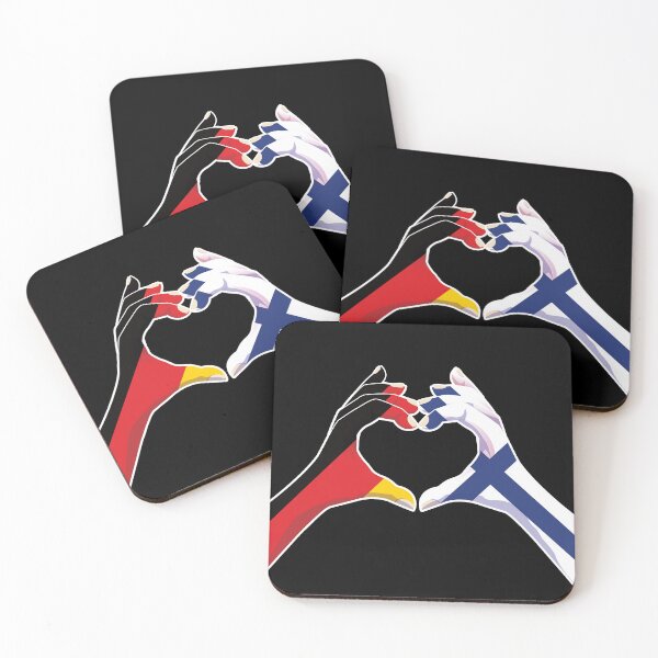 Item preview, Finland Finnish Germany German Love Heart Peace designed and sold by FlagX.