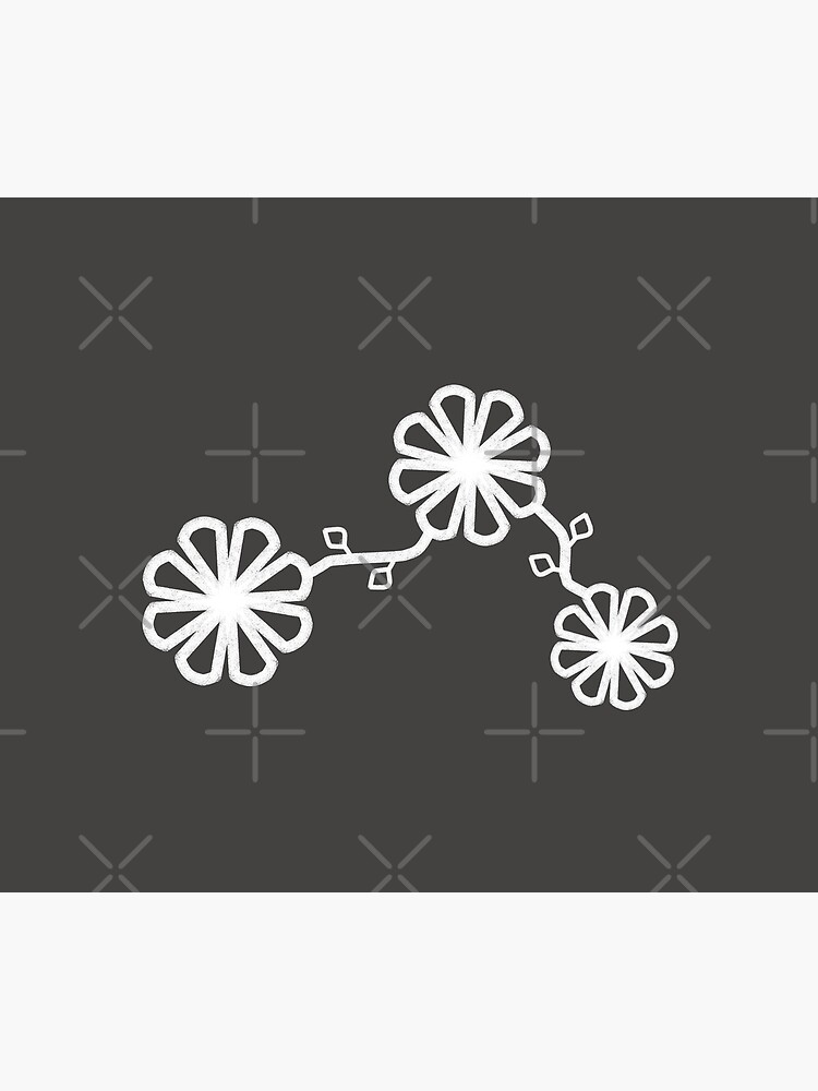 Thumbnail 2 of 2, Duvet Cover, Flower Design Chalk Texture Gray Background designed and sold by CarlaBaremb.
