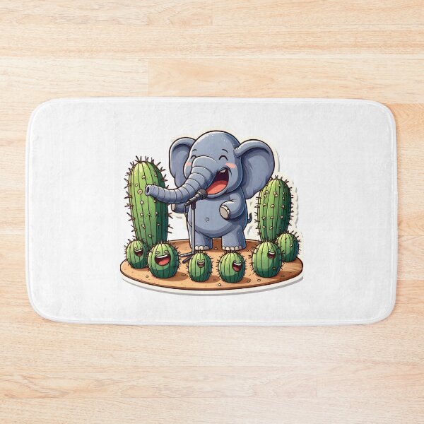 Item preview, Elephant's Punny Pricks: Cactus Comedy designed and sold by AI-Only Creations.