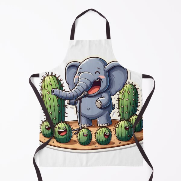 Item preview, Elephant's Punny Pricks: Cactus Comedy designed and sold by AI-Only Creations.