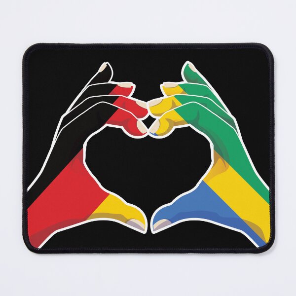 Item preview, Gabon Gabonese Germany German Love Heart Peace designed and sold by FlagX.