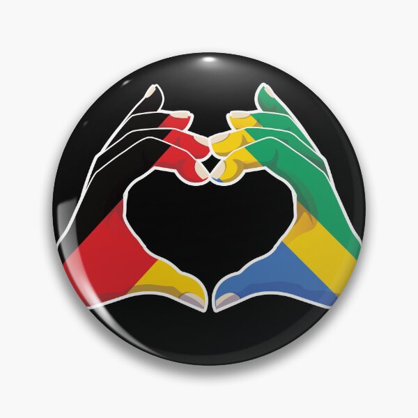 Item preview, Gabon Gabonese Germany German Love Heart Peace designed and sold by FlagX.