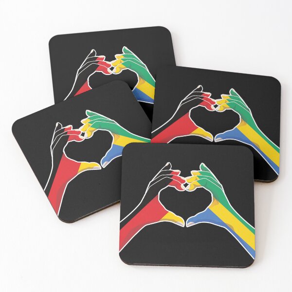 Item preview, Gabon Gabonese Germany German Love Heart Peace designed and sold by FlagX.