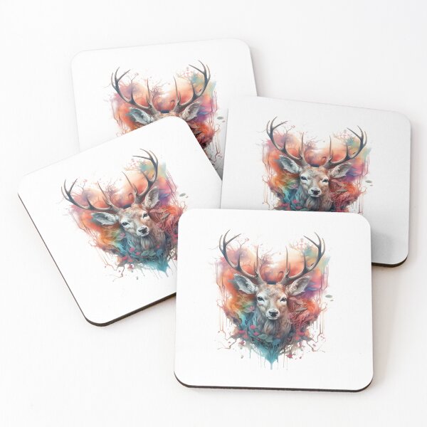 Item preview, Boho Deer Floral Watercolor designed and sold by EnchantInk.