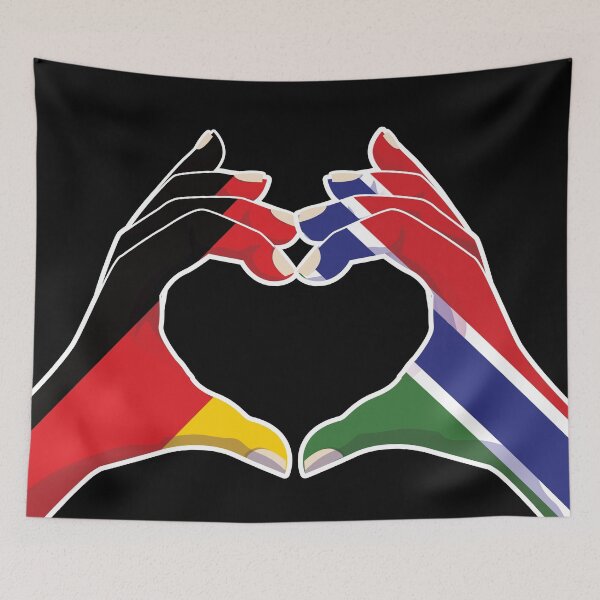 Item preview, Gambia Gambian Germany German Love Heart Peace designed and sold by FlagX.