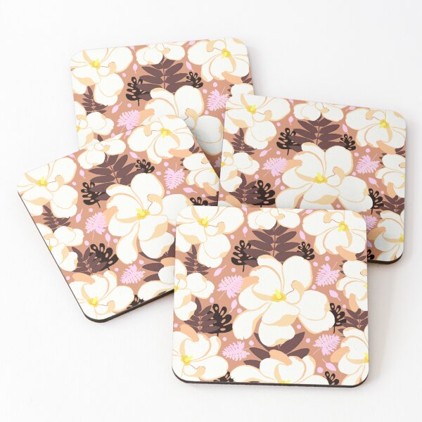 Item preview, Preppy neutral magnolia flowers in retro aesthetic fashion. designed and sold by Meteryards.
