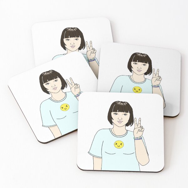 Item preview, Short Hair Girl Peace Sign designed and sold by ClearAndHappy.