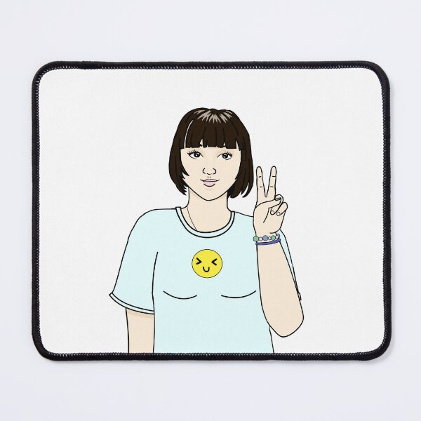 Item preview, Short Hair Girl Peace Sign designed and sold by ClearAndHappy.