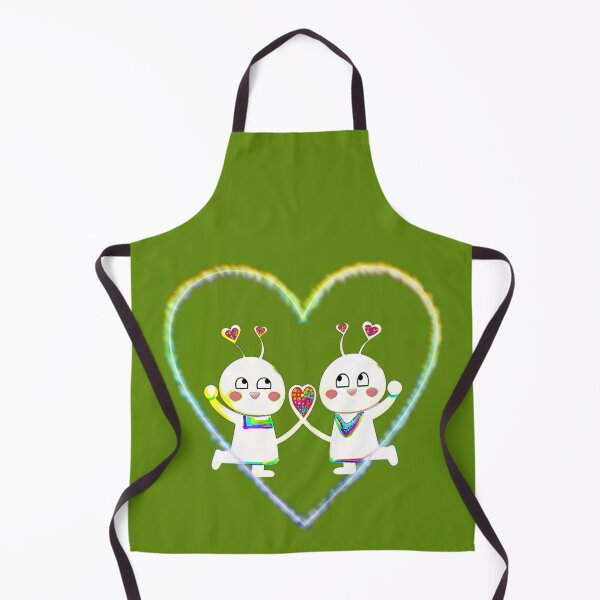 Item preview, A sweet couple in love in the rainbow heart (green) designed and sold by kikidu21.