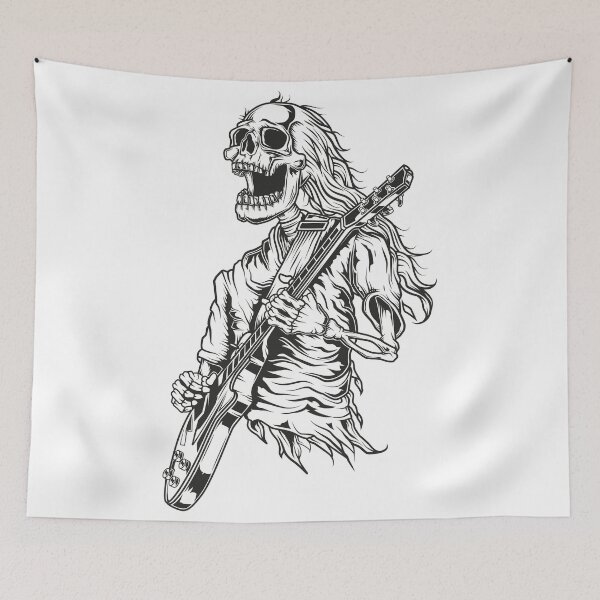 Item preview, Passionate Skeleton Playing Guitar: Unique Musical Illustration designed and sold by OpsDesing.