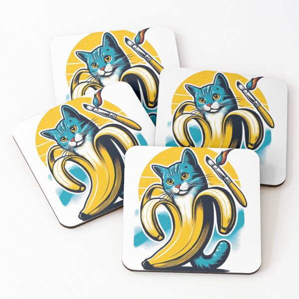 Item preview, "Happy Banana Cat". Cat lovers funny  designed and sold by Obinne.