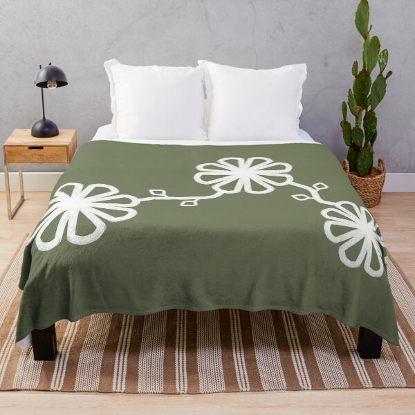 Item preview, Flowers Chalk Texture Jungle Green Background designed and sold by CarlaBaremb.