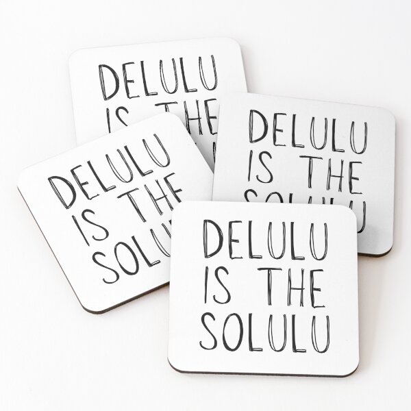Item preview, Delulu is the Solulu - Quirky Typography for Dreamers and Believers - Black designed and sold by Biddakate.