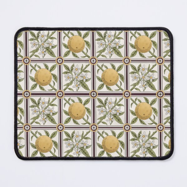 Item preview, Orange Floral Tile Reproduction designed and sold by MadeByGeeClowes.
