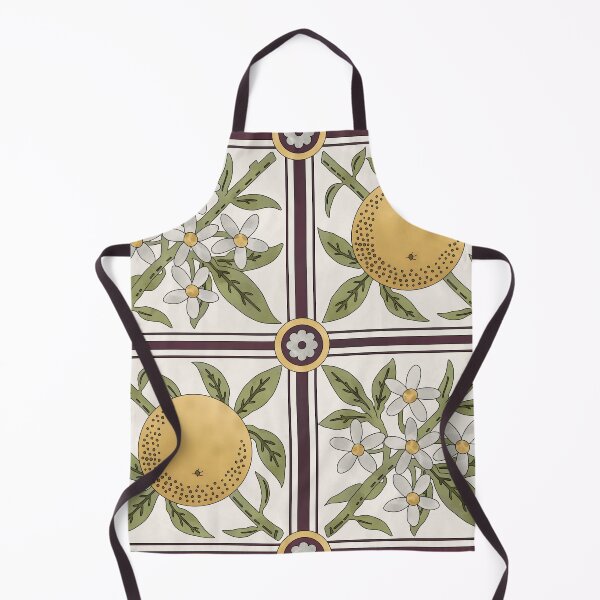 Item preview, Orange Floral Tile Reproduction designed and sold by MadeByGeeClowes.