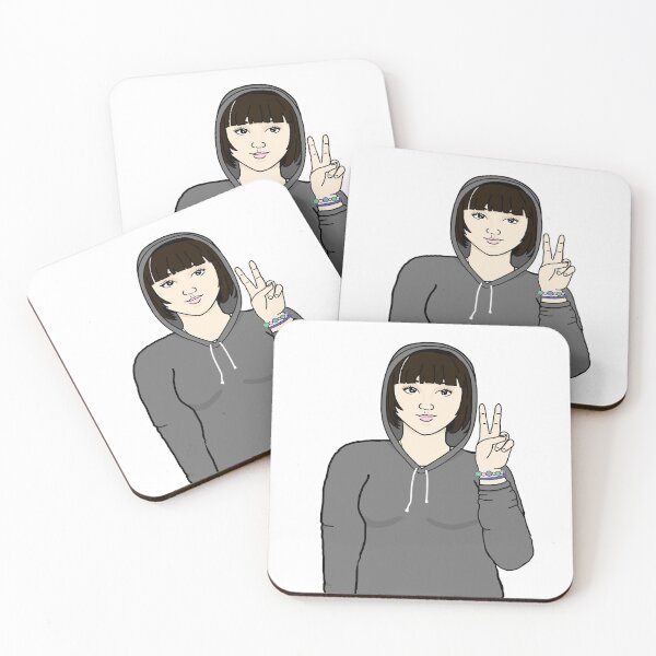 Item preview, Short Hair Girl, Hoodie and  Peace Sign designed and sold by ClearAndHappy.