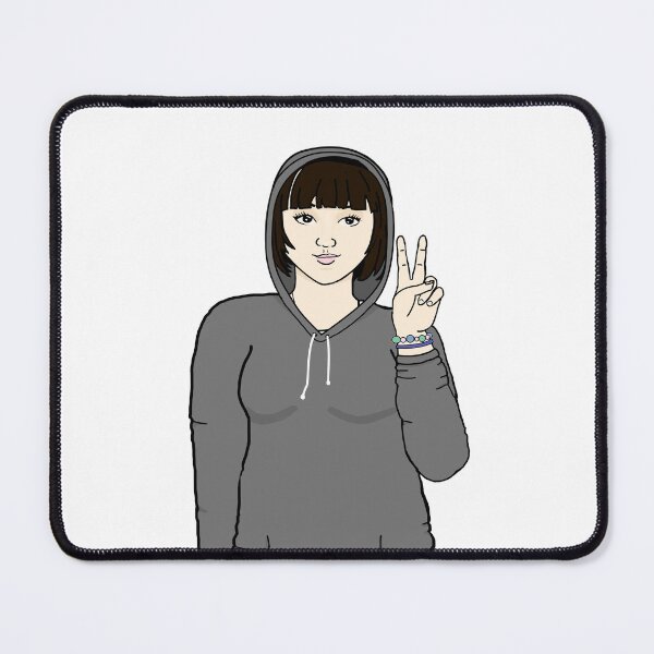 Item preview, Short Hair Girl, Hoodie and  Peace Sign designed and sold by ClearAndHappy.