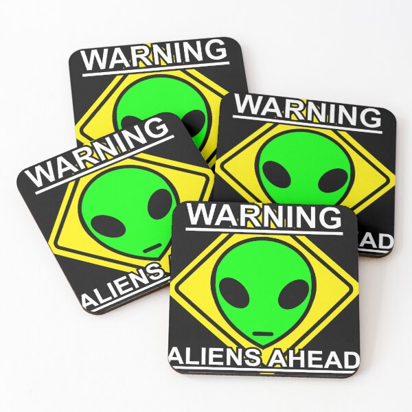 Artikelvorschau, Warnung – Aliens voraus entworfen und verkauft von Quirkball.